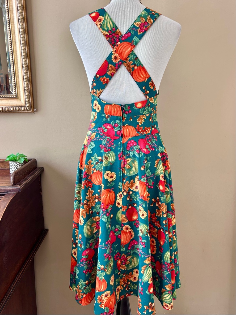 Hell Bunny Autumn Pinafore Dress Size 2XL - Picture 6 of 16